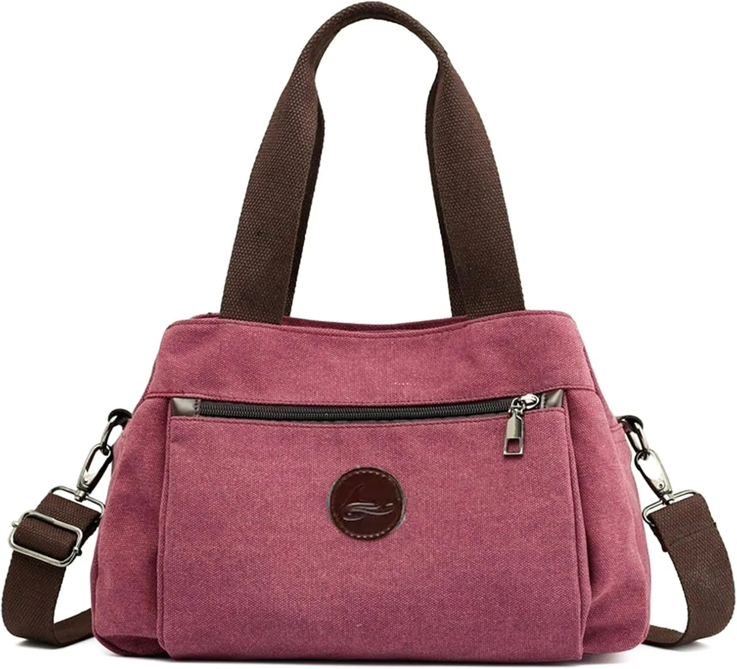 Canvas Hobo Crossbody Bag for Women - Multi-Compartment Tote Purse Campare with Adjustable Strap Hangbags Bags