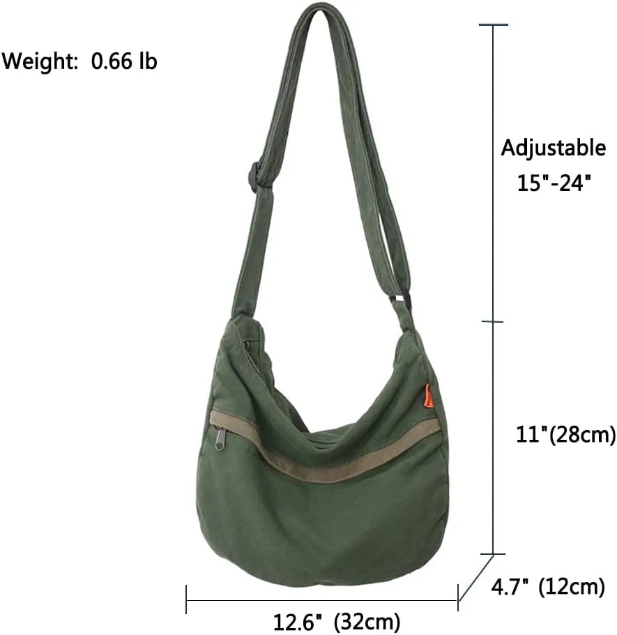 Canvas Tote Bag for Women Men Unisex Purses Women's Crossbody Handbags Hobo Shoulder Bag for Teen Girls…