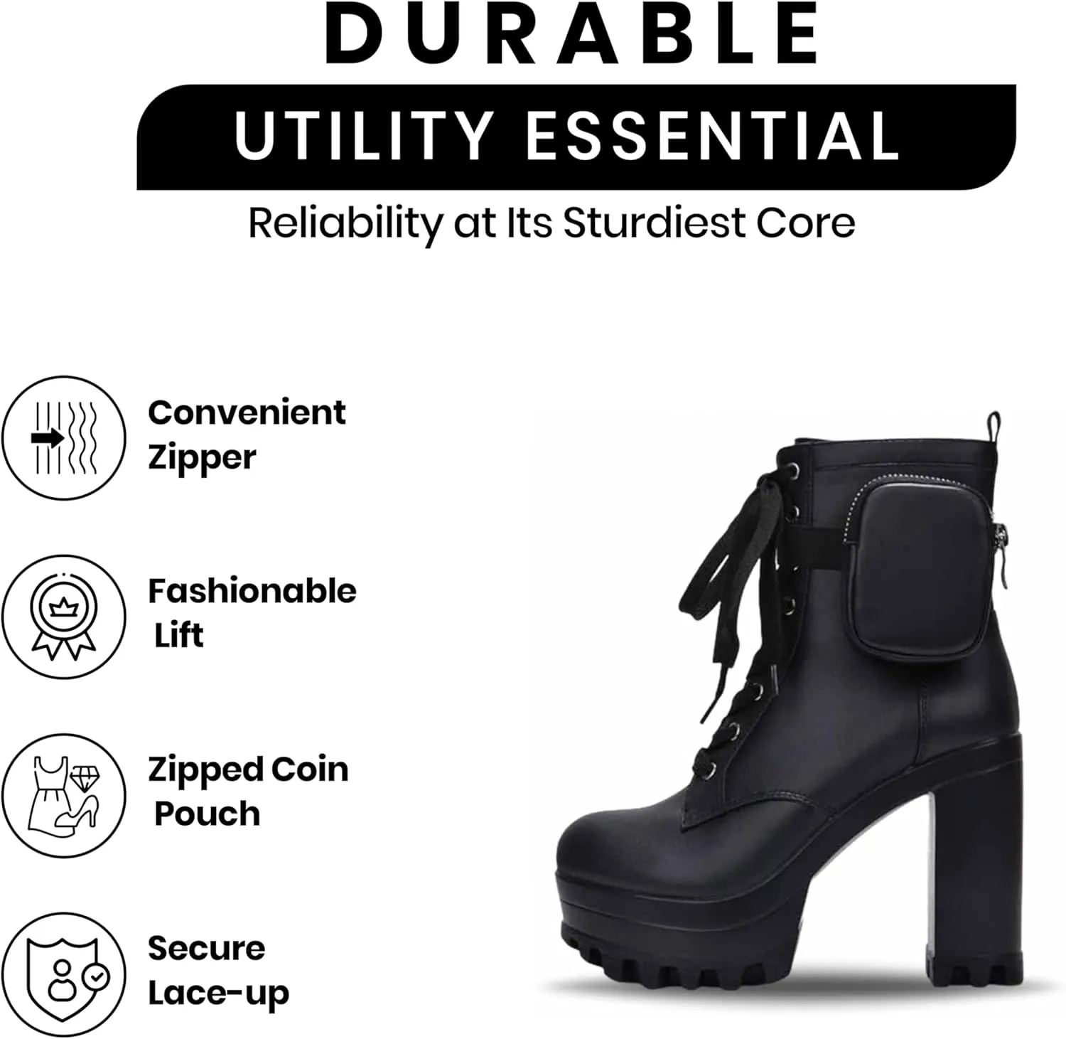 Cape Robbin Monik Round Toe Platform Block Heel Booties (Monik)