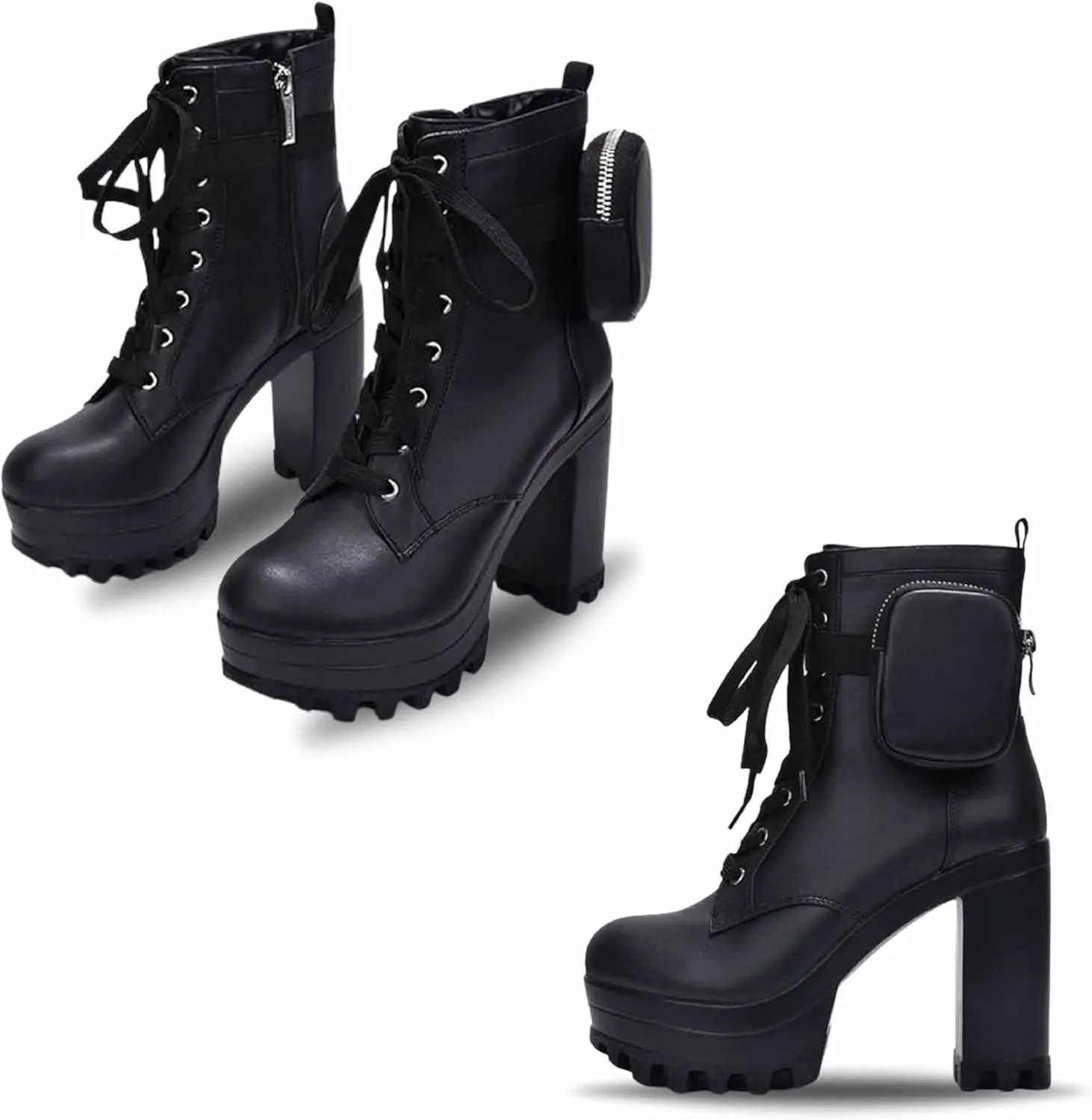 Cape Robbin Monik Round Toe Platform Block Heel Booties (Monik)