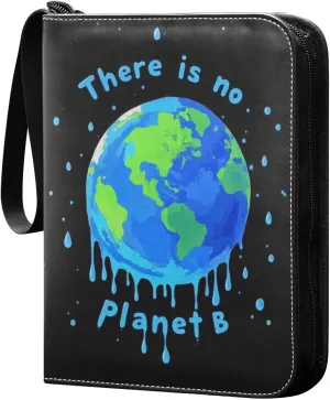 card photo album card binder with double sided removable sleeves collectors for 400 cards There Is No Planet B Dripping Paint Art