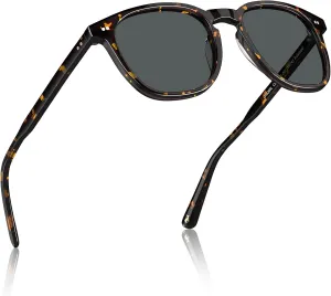 CARFIA Acetate Polarized Sunglasses for Men UV Protection Hand-Crafted Frame CA5285L