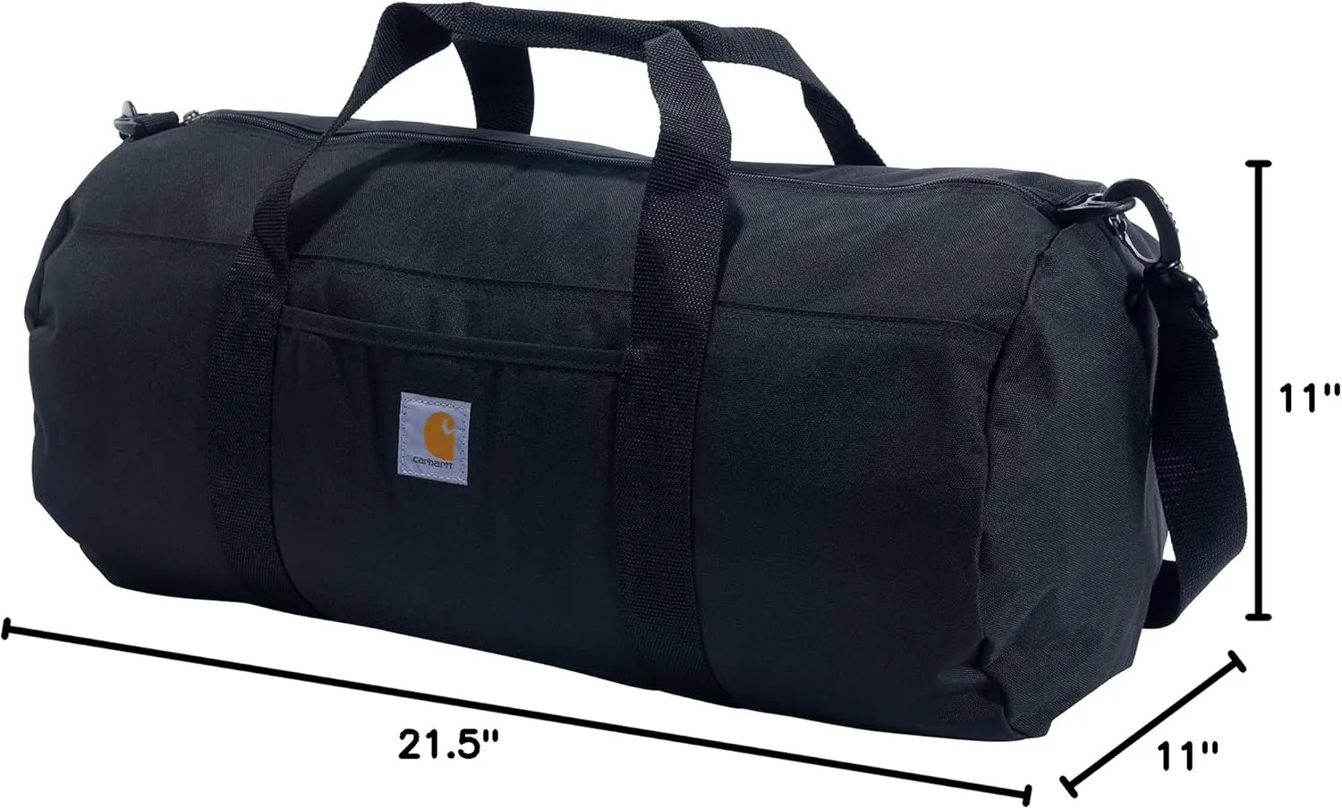 Carhartt Trade Series 2-in-1 Packable Duffel with Utility Pouch, Black, Medium (21.5-Inch)