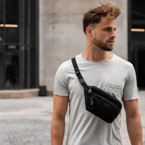 CASUAL WAIST BAG, BLACK