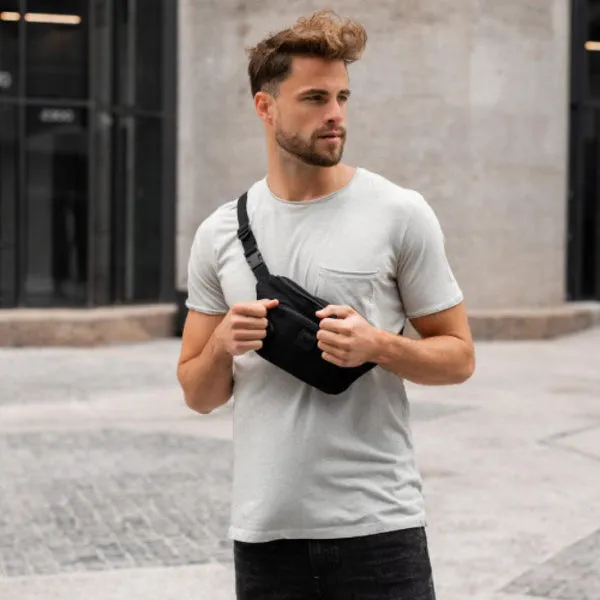 CASUAL WAIST BAG, BLACK