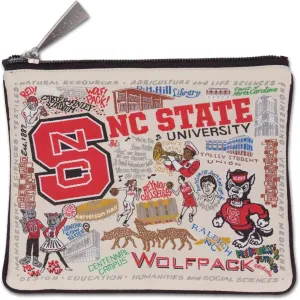 Catstudio Collegiate Zipper Pouch, North Carolina State University Travel Toiletry Bag - Ideal Gift for Alumni, Makeup Bag, Dog Treat Pouch, or Travel Purse