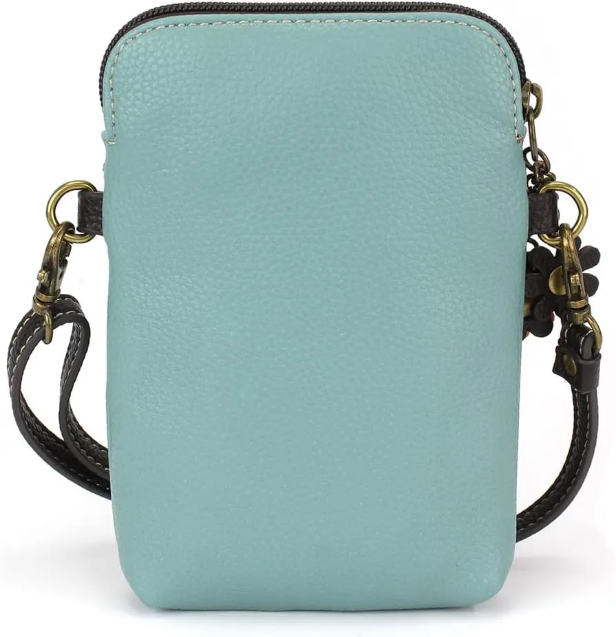 CHALA Cell Phone Crossbody Purse-Women PU Leather/Canvas Multicolor Handbag with Adjustable Strap