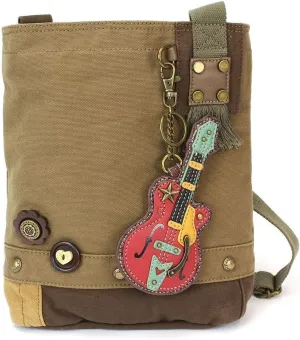 Chala Guitar Patch Crossbody Bag, Olive