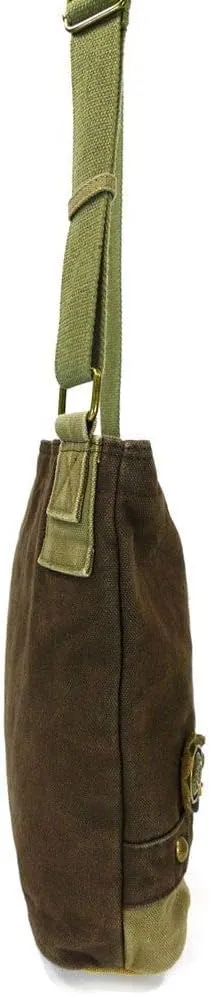 Chala Patch Cross-Body Women Handbag, Blue Denim Canvas Messenger Bag