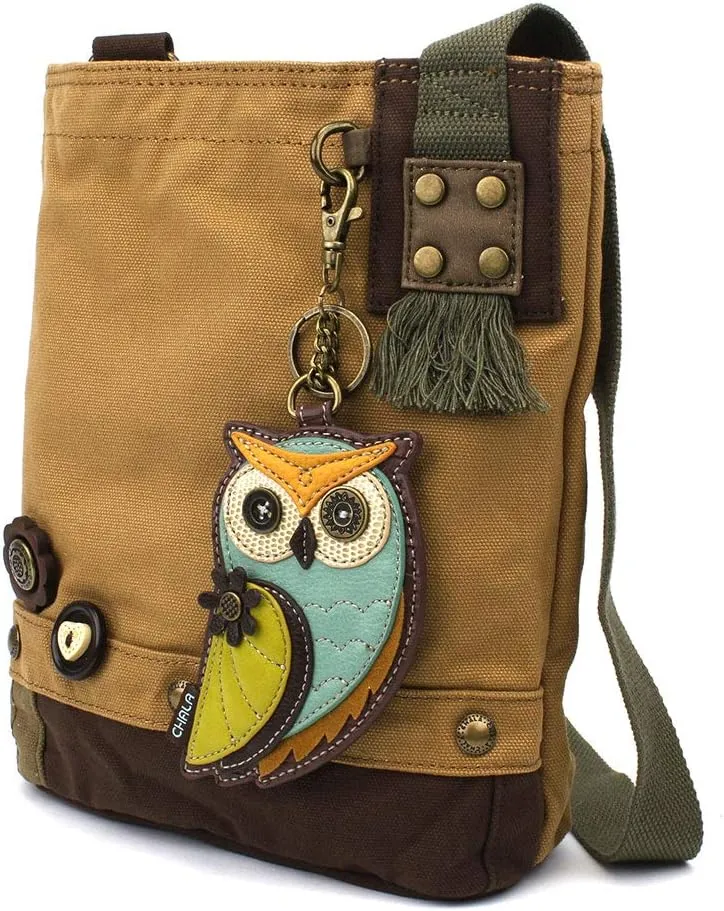 Chala Patch Cross-Body Women Handbag Canvas Messenger Bag