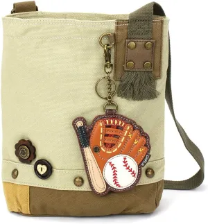 Chala Patch Cross-Body Women Handbag, Sand Canvas Messenger Bag