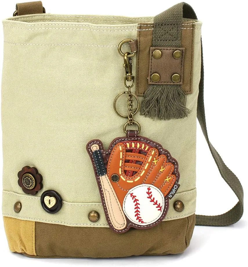 Chala Patch Cross-Body Women Handbag, Sand Canvas Messenger Bag