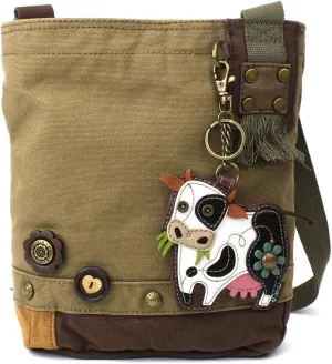CHALA Patch Crossbody - Cow- Olive