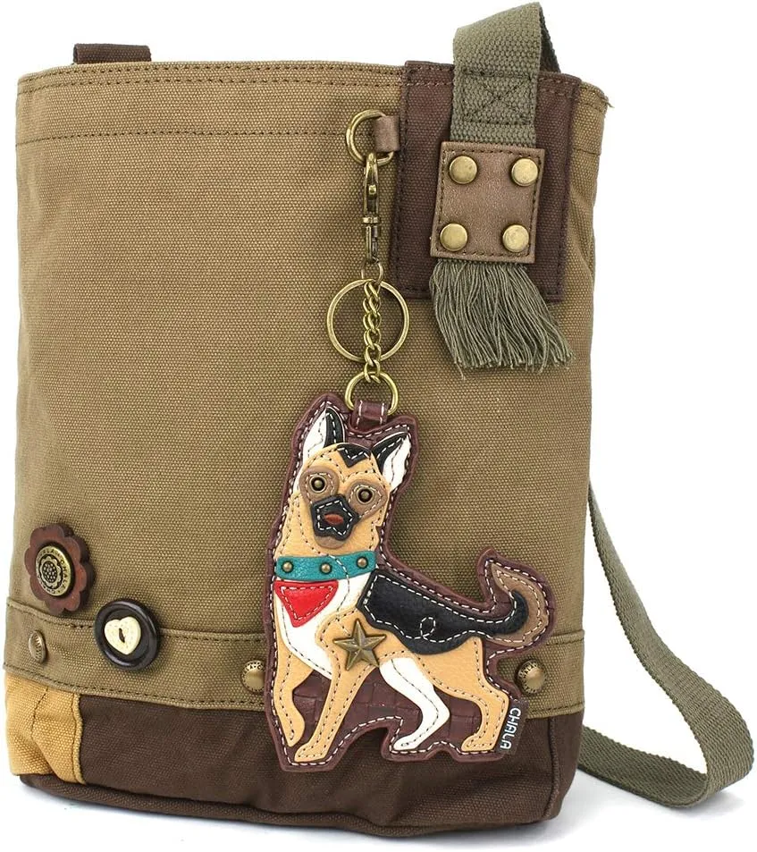 CHALA Patch Crossbody - GermanShepherd- Olive