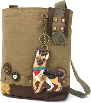 CHALA Patch Crossbody - GermanShepherd- Olive
