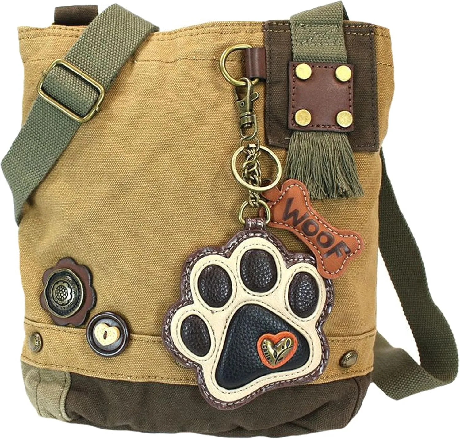 Chala Paw Print Patch Crossbody Handbag
