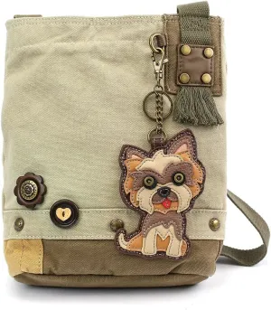 CHALA Womens' Canvas Patch Crossbody Handbag Sea Turtle with Baby - Sand