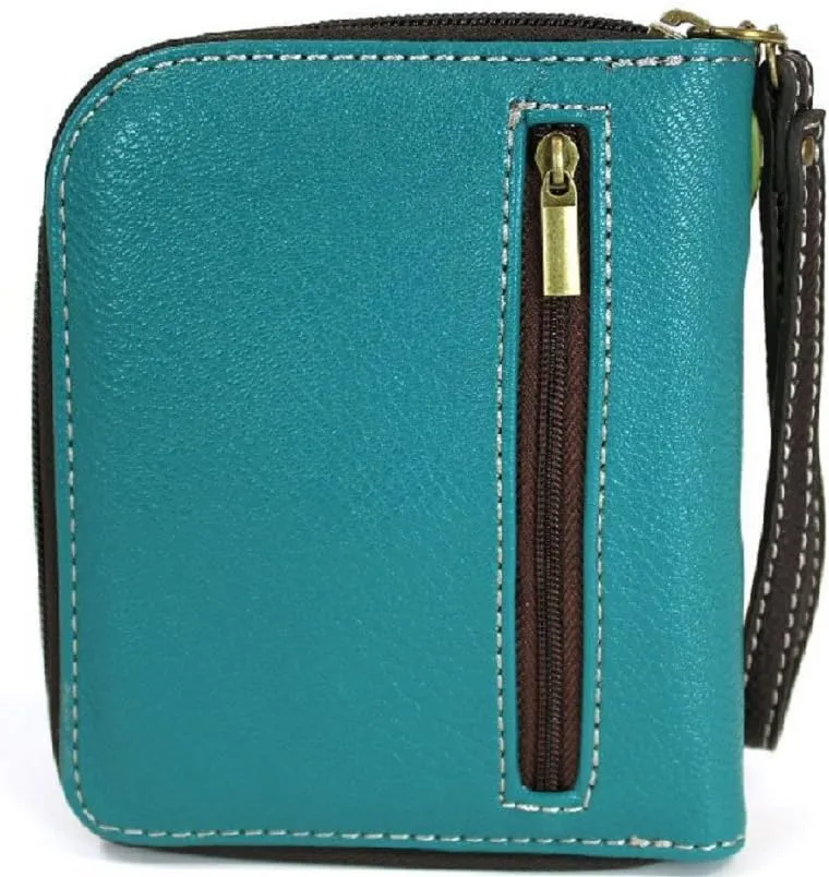 CHALA Zip Around Wallet, Wristlet, 8 Credit Card Slots, Sturdy Pu Leather