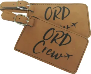 Chicago Crew Base Bag Tags for Flight Attendants, Airlines,