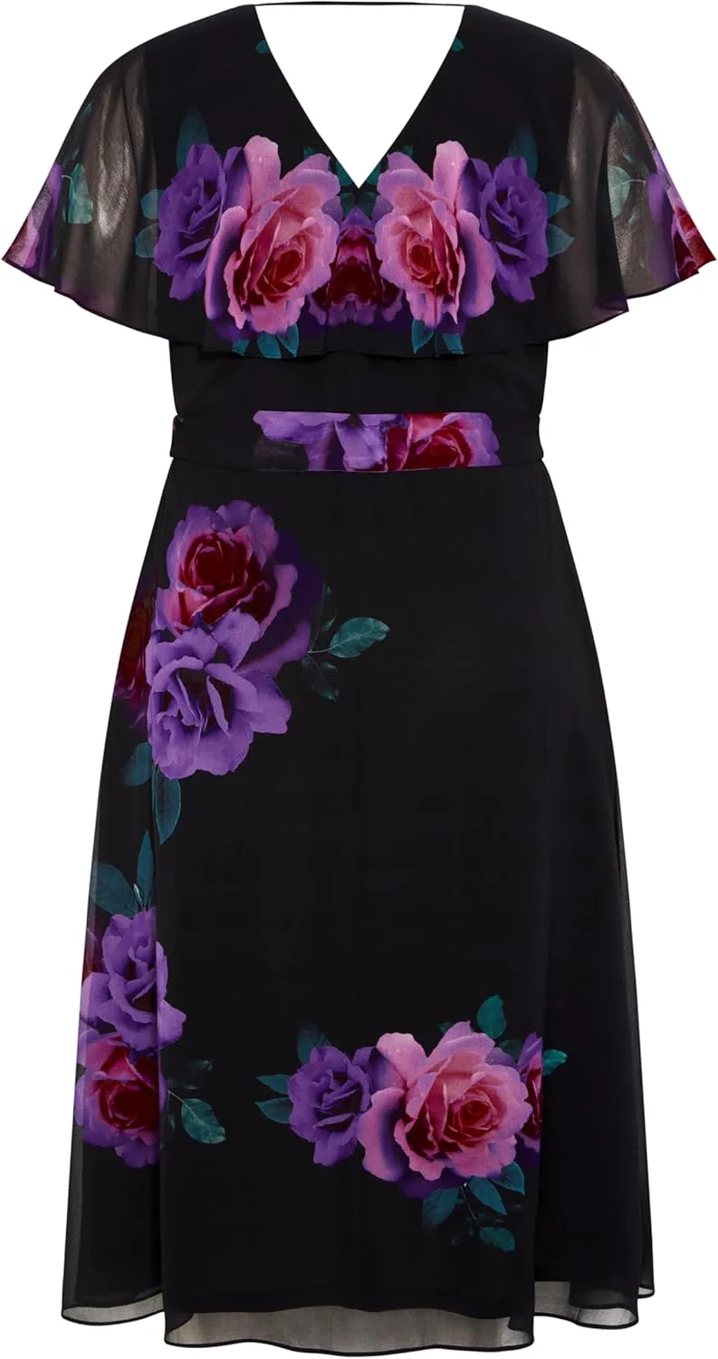 CITY CHIC Plus Size Dress, Tied Rose Maxi Dress