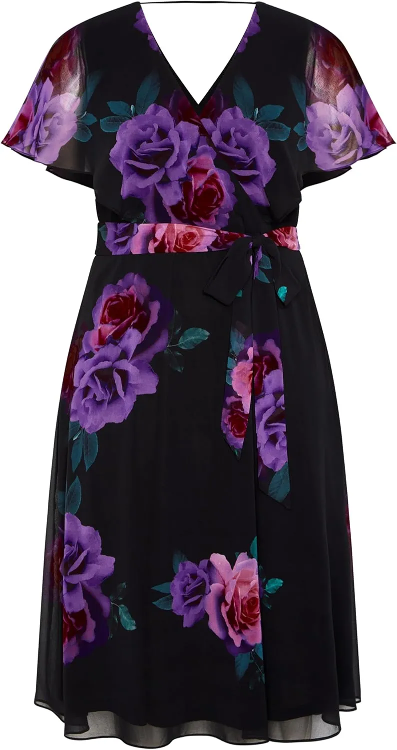 CITY CHIC Plus Size Dress, Tied Rose Maxi Dress