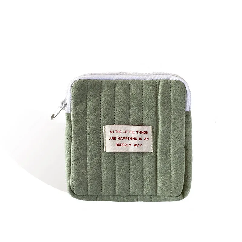 Classic Quilted Multiple Colors Floral Soft Small Coin Purse, Cute Napkin pack