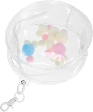 Clear Storage Bag for Anime Figures Mini Keychain Pouch Travel Friendly Display Bag with Keychain Versatile Protector for Dolls and Collectibles Cute Accessory