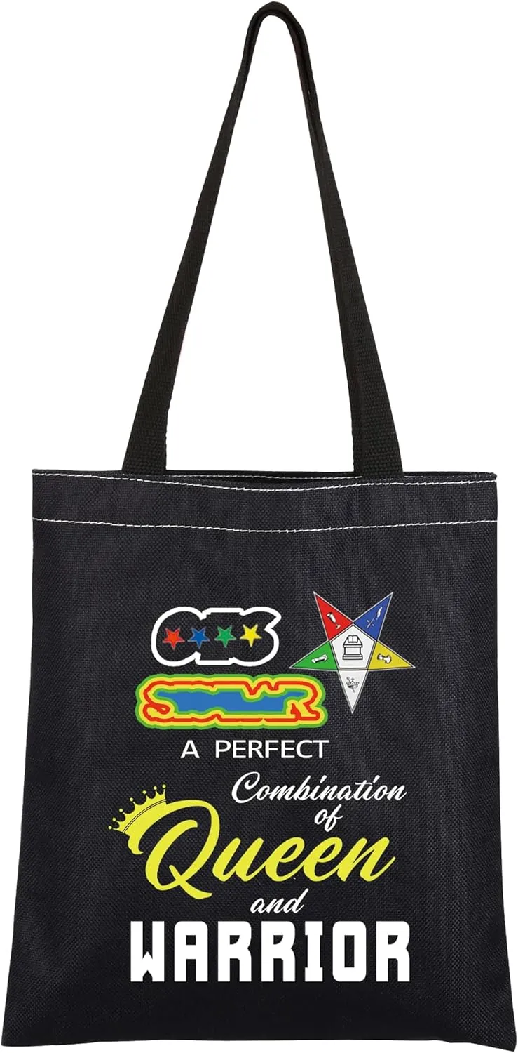 CMNIM Order of the Eastern Star Tote Bag for Women Sorority Shoulder Bag Gifts for Eastern Star Sorority Gifts