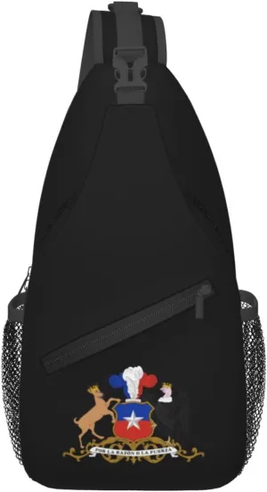 Coat of Arms of Chile Crossbody Bags For Women Men Chest Backpack Gym Shoulder Bag Travel Outdoor Sports Casual Crossbody Bags