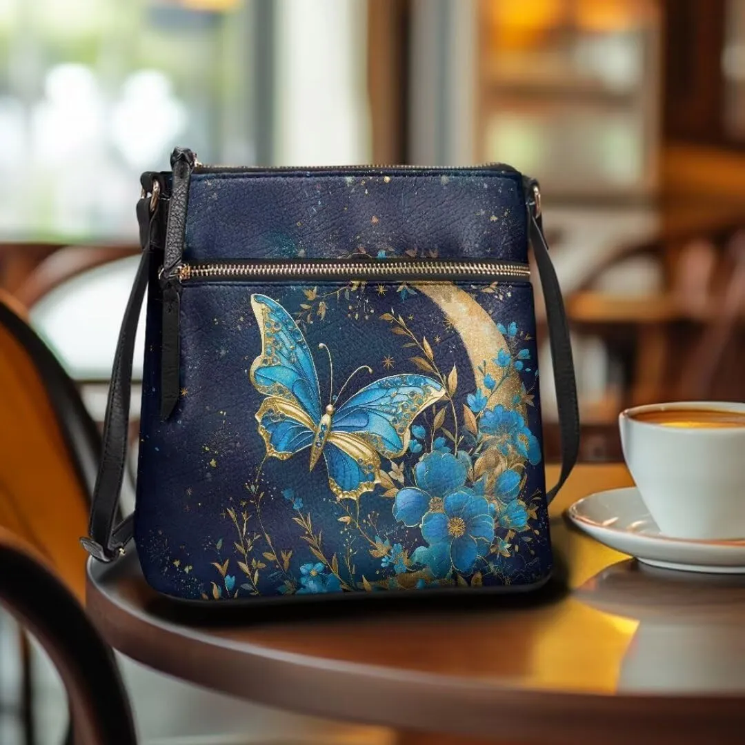 Coldinair Leather Crossbody Bags for Women,Crossbody Purse Lightweight Shoulder Bag Ladies Sling Handbags