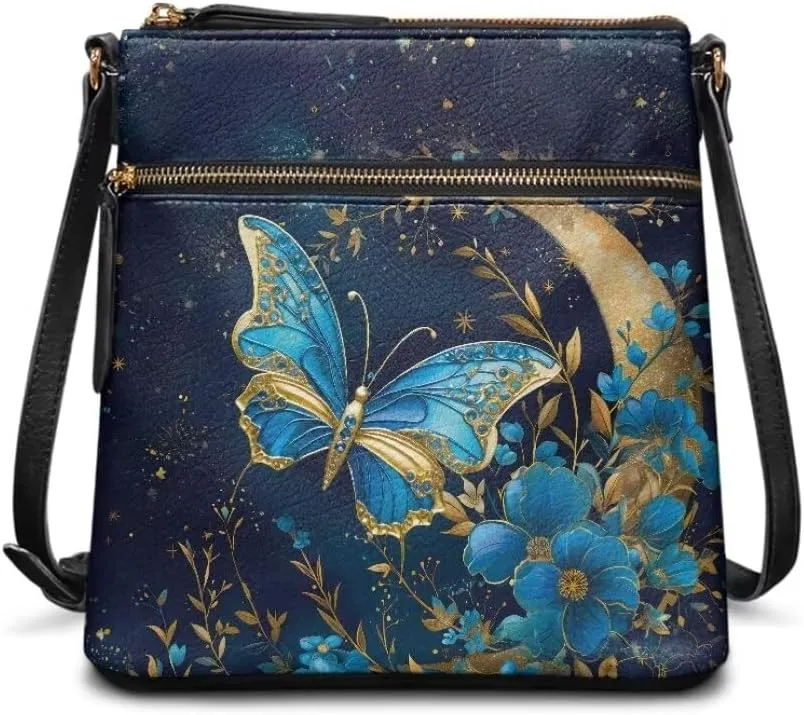 Coldinair Leather Crossbody Bags for Women,Crossbody Purse Lightweight Shoulder Bag Ladies Sling Handbags