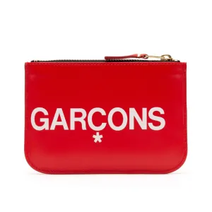 comme des garçons huge logo wallet (red)