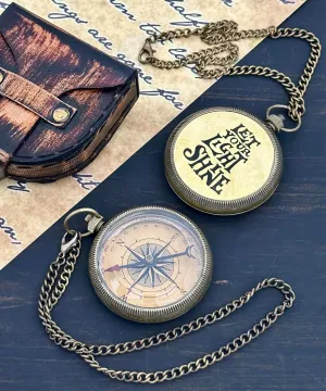 Compass Engraved Let Your Light Shine – First Communion Gifts for Boys & Confirmation Gifts for Teenage Boys | Baptism Gifts, Christian Catholic Gifts for Men | Inspirational Graduation Keepsake