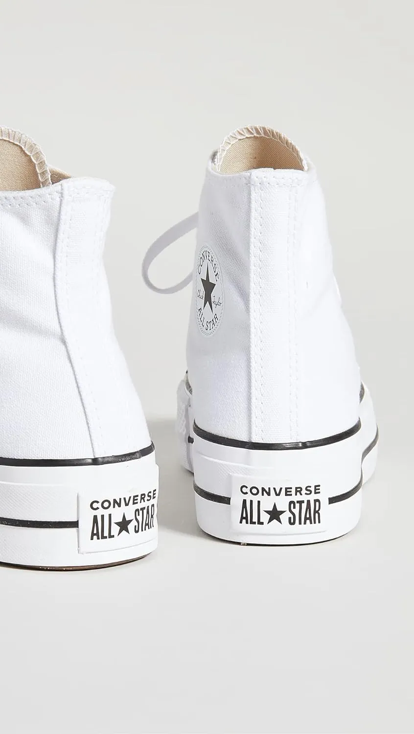 Converse Girl's CTAS Lift Hi Black/White Trainers