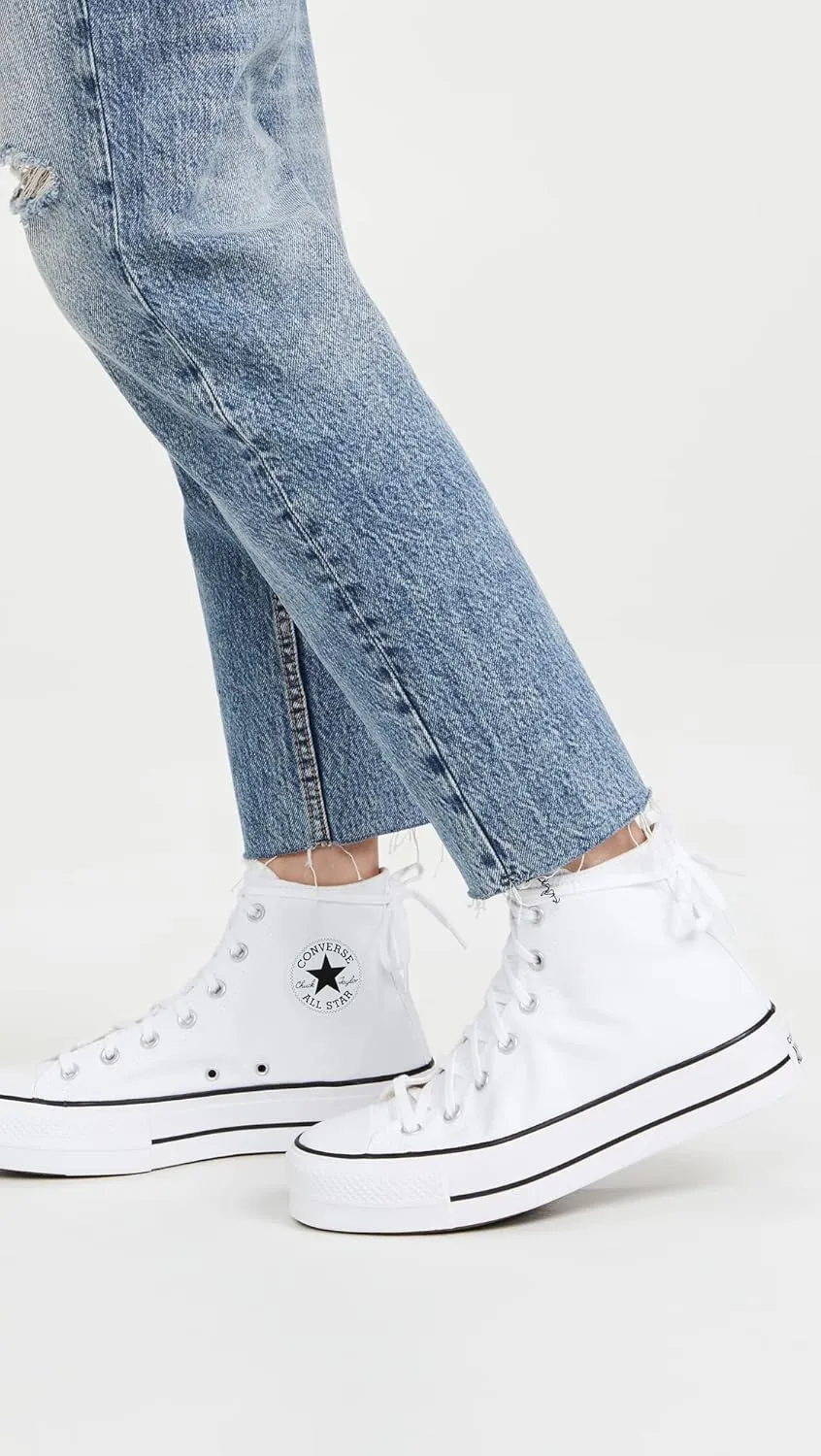 Converse Girl's CTAS Lift Hi Black/White Trainers
