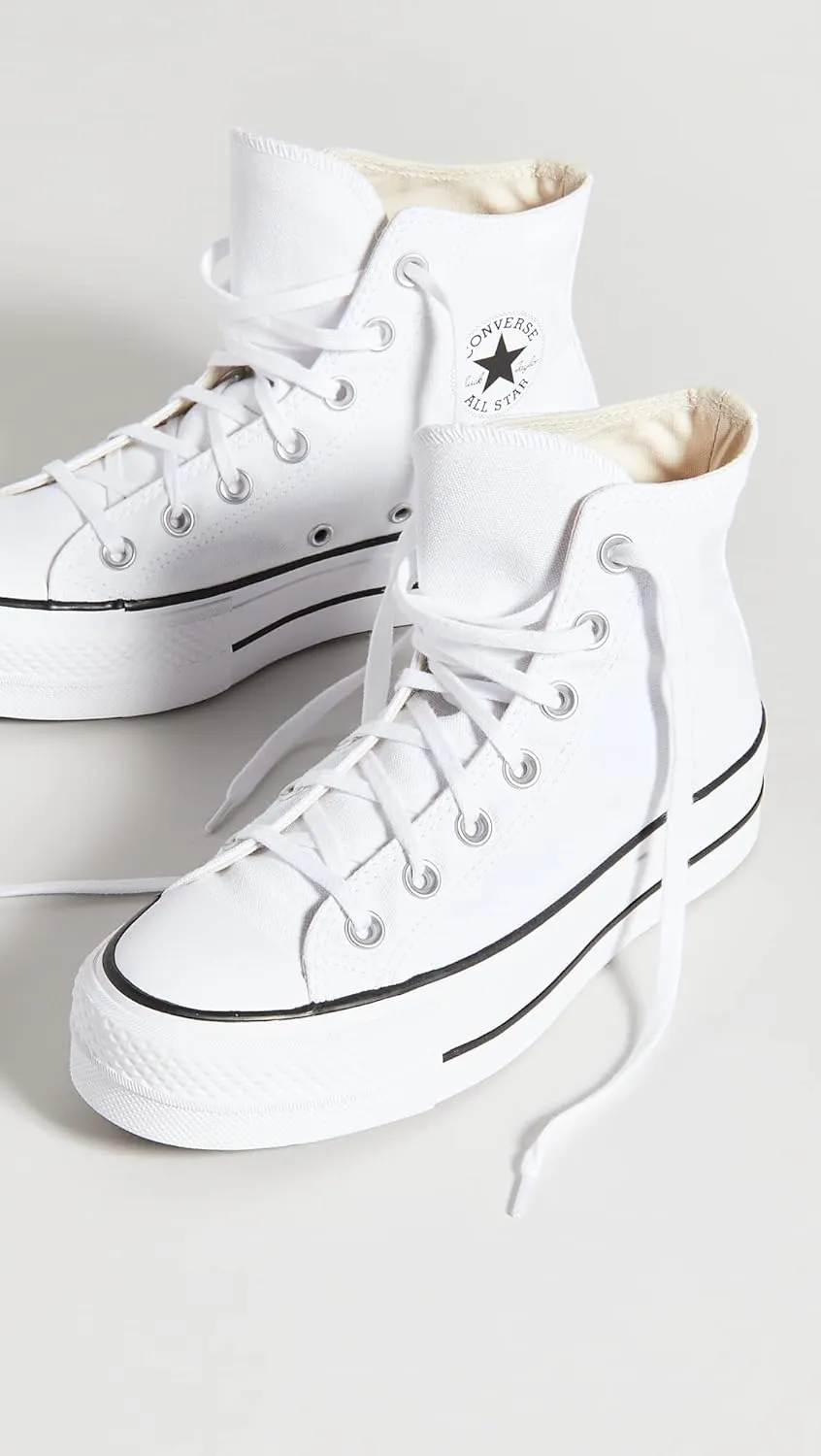 Converse Girl's CTAS Lift Hi Black/White Trainers
