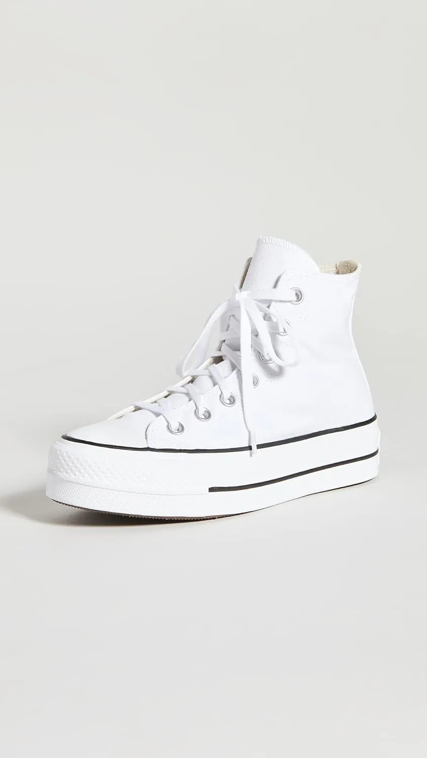 Converse Girl's CTAS Lift Hi Black/White Trainers