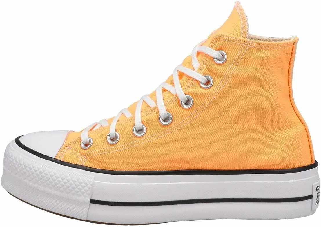 Converse Women's Platform, Black White Peach Beam, 12.5