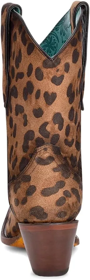 CORRAL Women's Brown Leopard Print Western Boots