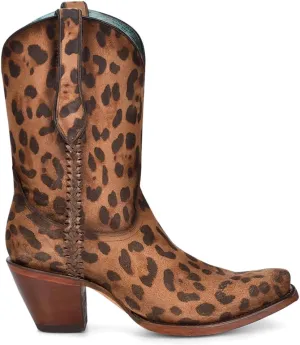 CORRAL Women's Brown Leopard Print Western Boots