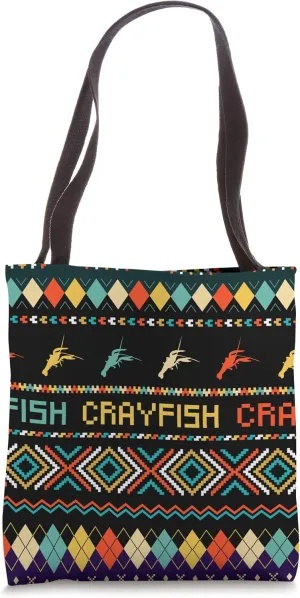 CRAYFISH Love Pattern Tribal Vintage Retro Classic Tote Bag