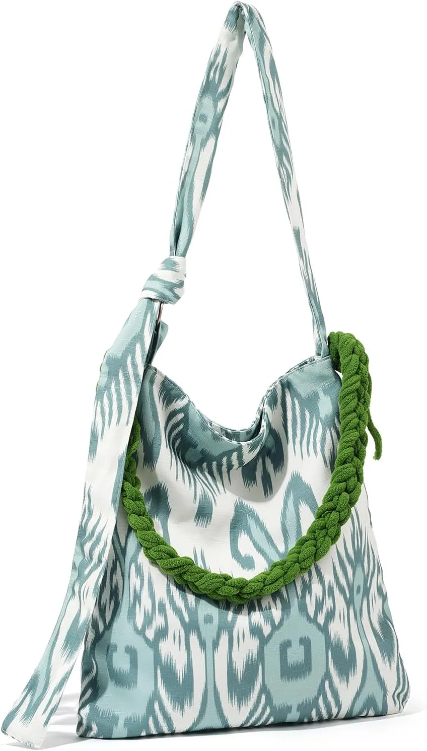 Crossbody Bags for Women Canvas Beach Tote Bags for Travel Foldable Boho Ladies Handbags Cute Hobo Shoulder Purse