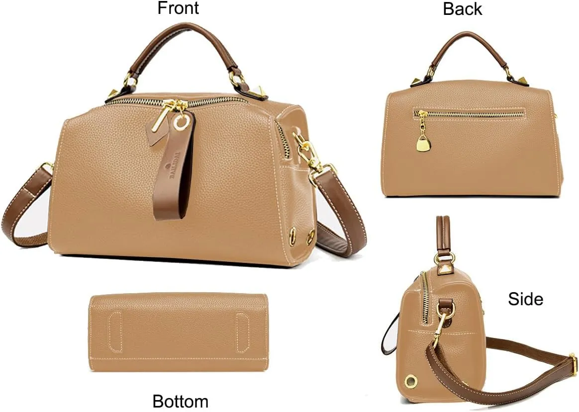 Crossbody Bags for Women Shoulder Handbags Dual Straps, Dual Directional Zipper Closure, Medium Size in 4 Colors