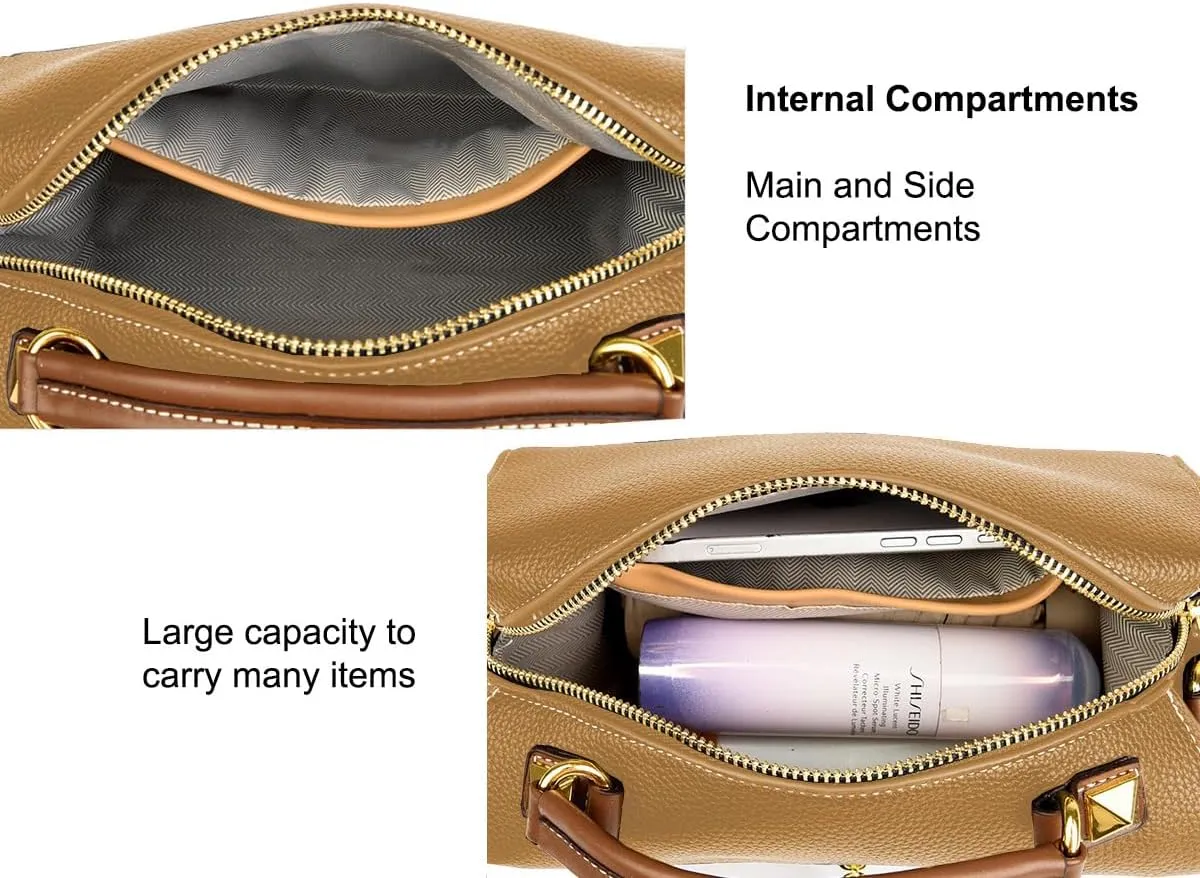 Crossbody Bags for Women Shoulder Handbags Dual Straps, Dual Directional Zipper Closure, Medium Size in 4 Colors
