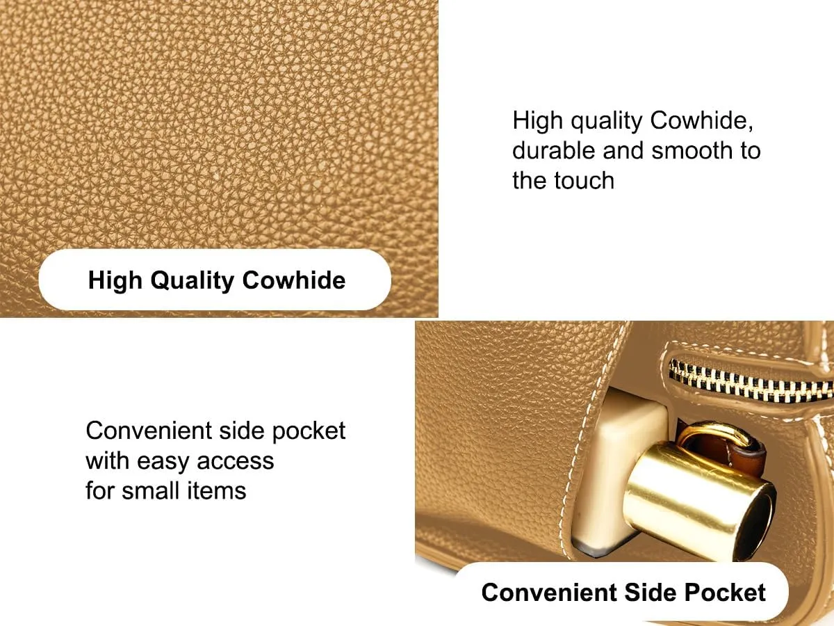 Crossbody Bags for Women Shoulder Handbags Dual Straps, Dual Directional Zipper Closure, Medium Size in 4 Colors