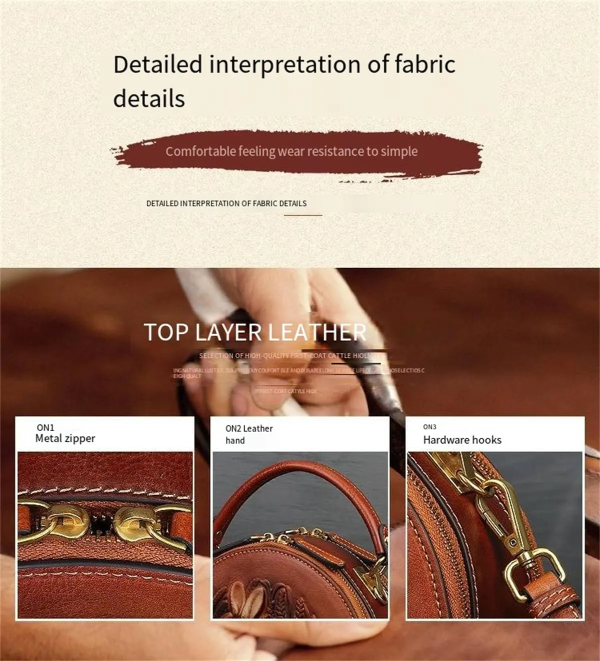 Crossbody Handbags for Women Leather Handbags Embossed Rabbit Handmade Leather Crossbody Bag