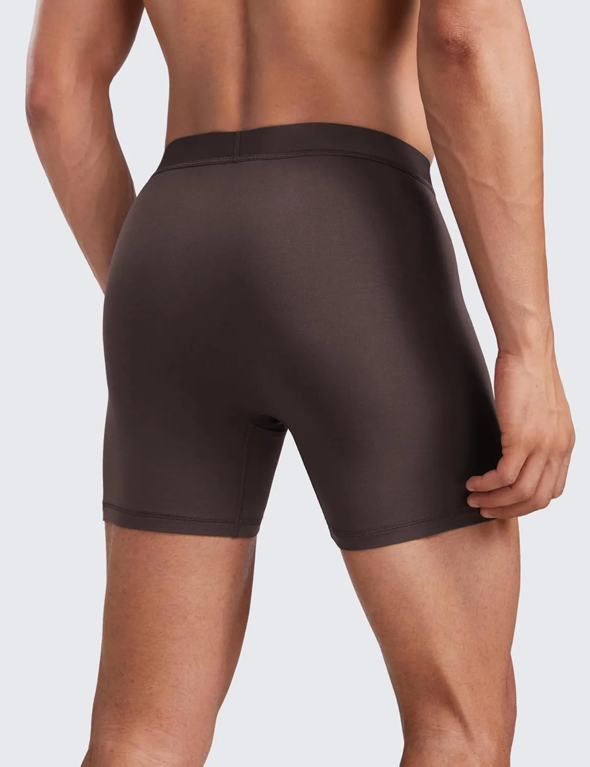 CRZ YOGA Men's Ultra-Soft Modal Boxer Briefs 5" - Double Lined Comfort Moisture Wicking Breathable Stretch Underwear 3-Pack