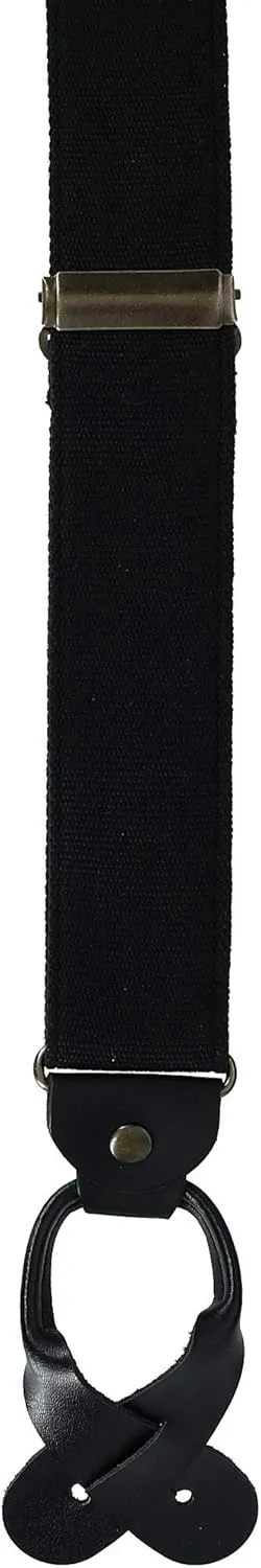 CTM® Men's Canvas Button-End Old West Suspenders (Tall Available)