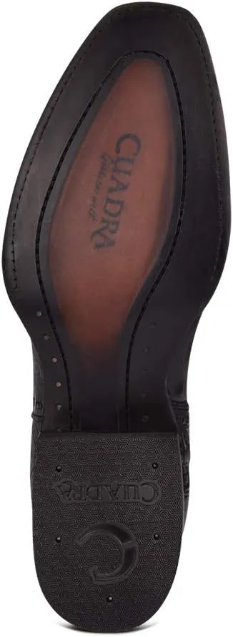 Cuadra Men's Boot in Genuine Deer Leather with Zipper Black