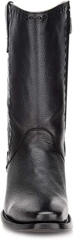 Cuadra Men's Boot in Genuine Deer Leather with Zipper Black